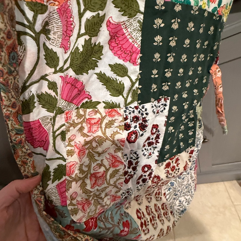 Repurposed Cotton Sari Robe - Picture 7 of 12